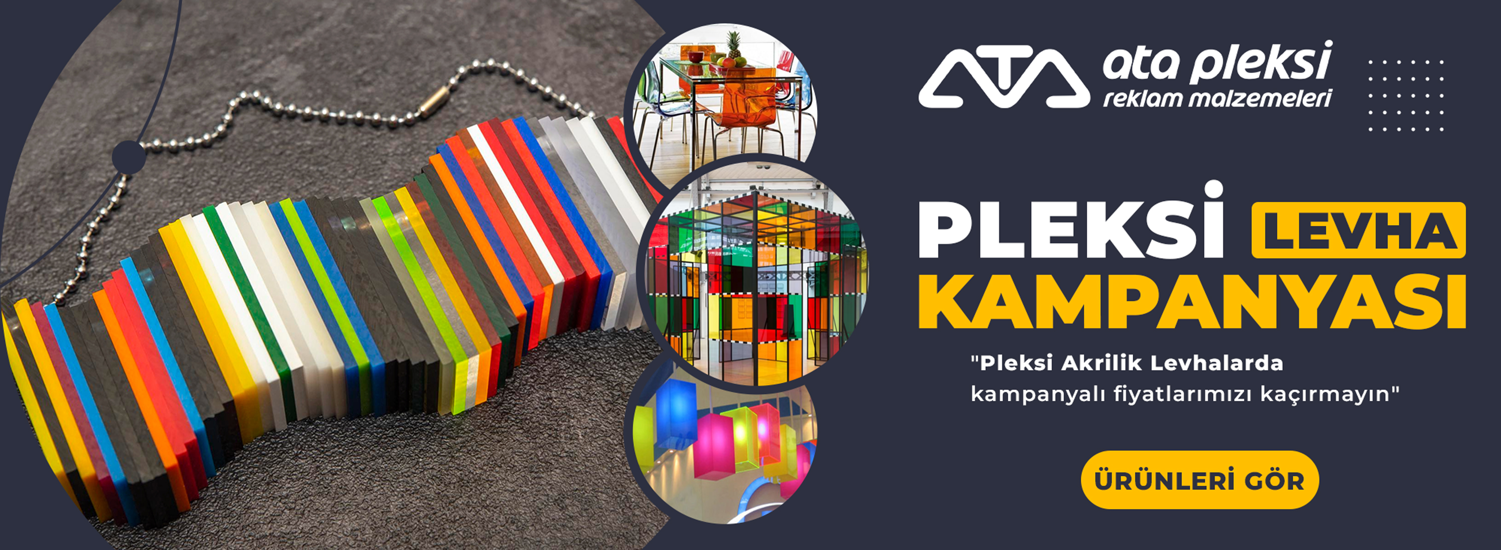 Renkli Pleksi Banner