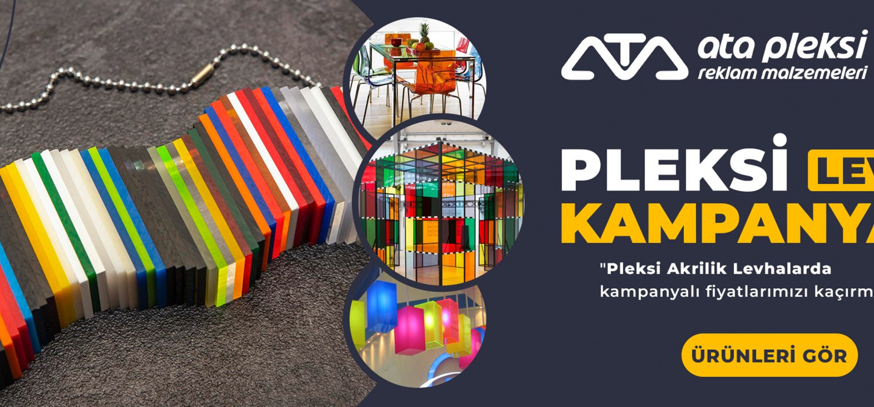 Renkli Pleksi Banner